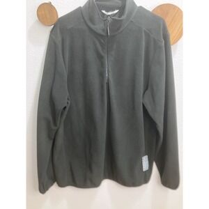 RAINS Fleece Half Zip Pullover Black Mens Unisex Size Large Lightweight Jacket